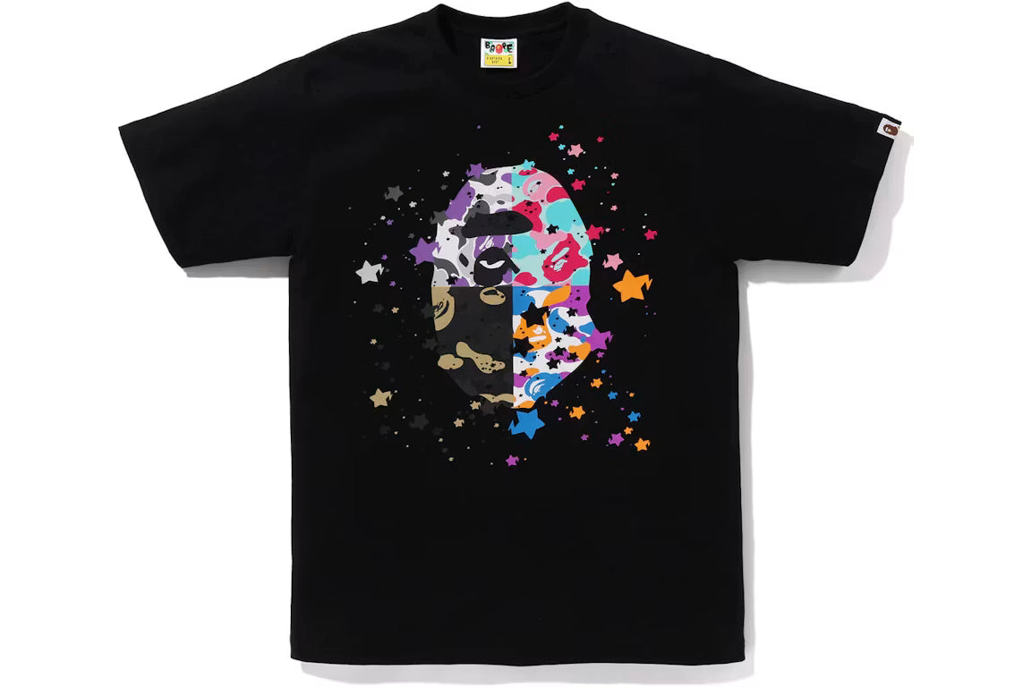 BAPE Paint Splatter Ape Head Tee