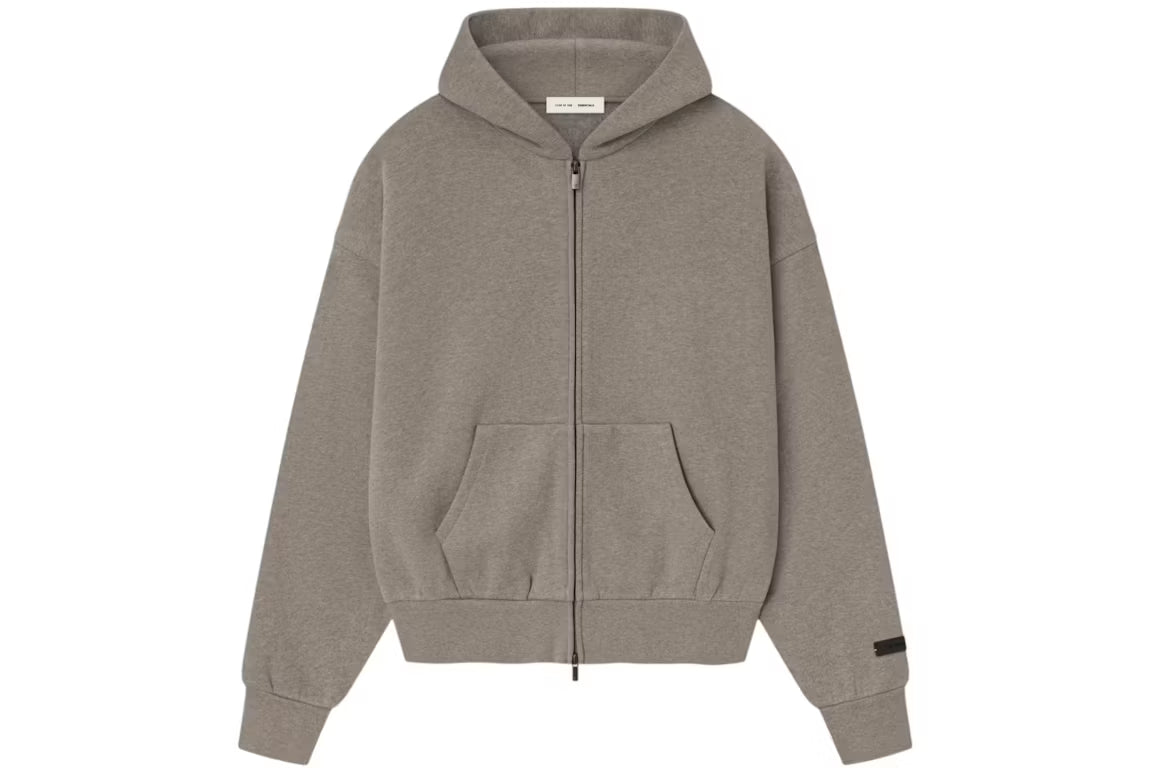 Fear of God Essentials Classic Fleece Zip-Up Hoodie Homestead Heather